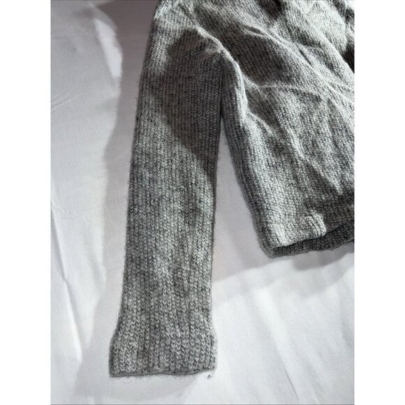 Cupcakes and Cashmere Wool Blend Medium Knit Full Zip Moto Jacket Womens Gray - Picture 11 of 11